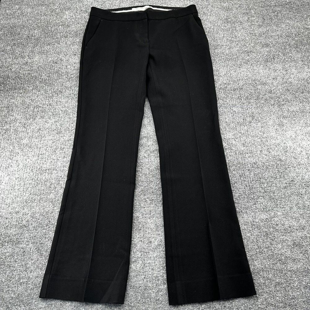 Max Mara Pants Womens 32 Black Wool Stretch Bootcut Unlined Career‎ Office